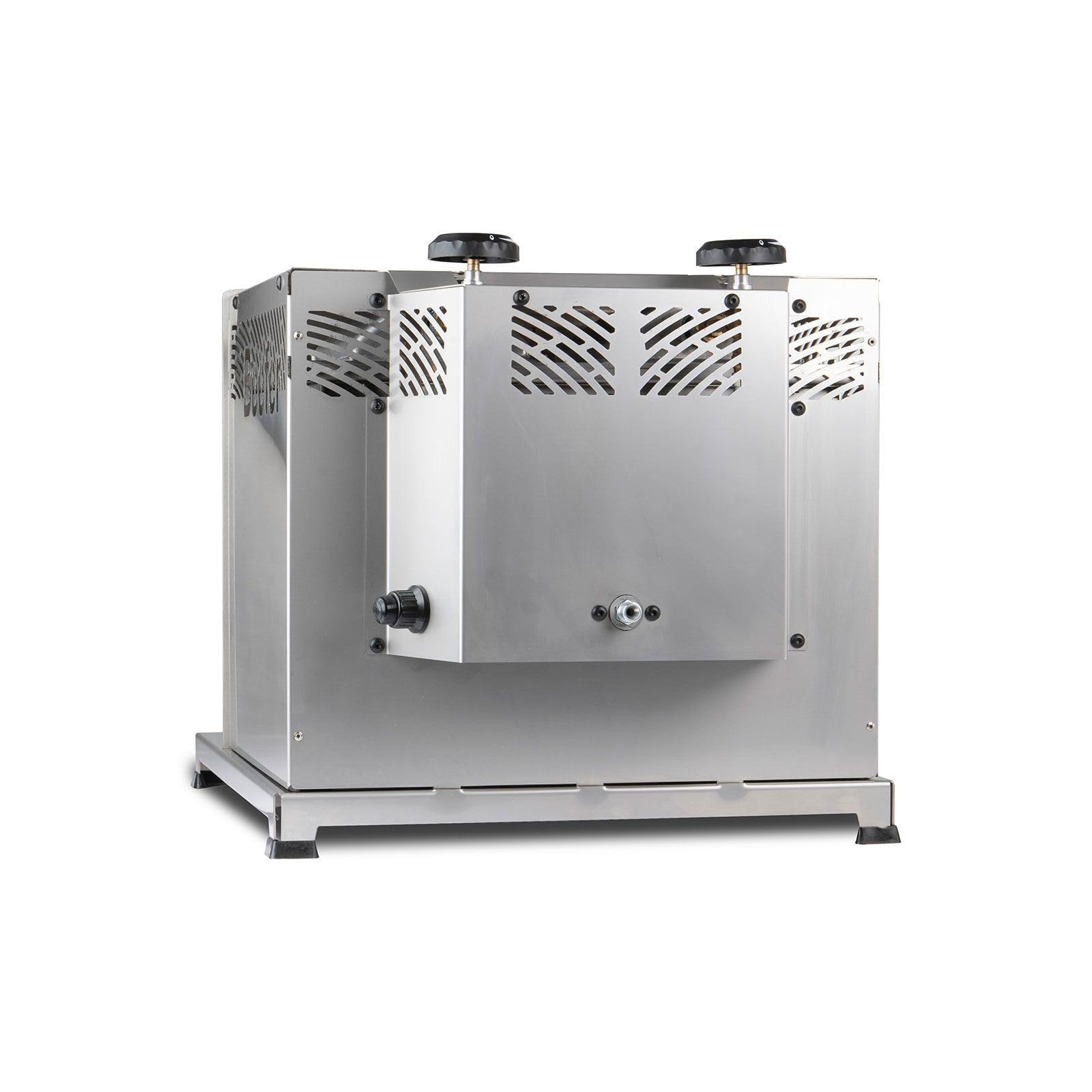 Beefer Twin Pro DE/AT 50 mbar Propan ohne Trennwand 800°C Oberhitzegrill Gasgrill Edelstahl mit Kochbuch "Der Beefer 2" im Set