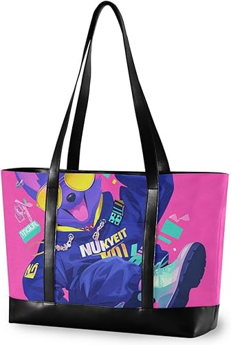 Dibujos animados perro divertido Hip Pop Neon Color esencial fundas para computadora portátil con cremallera bolsas para el trabajo para damas con