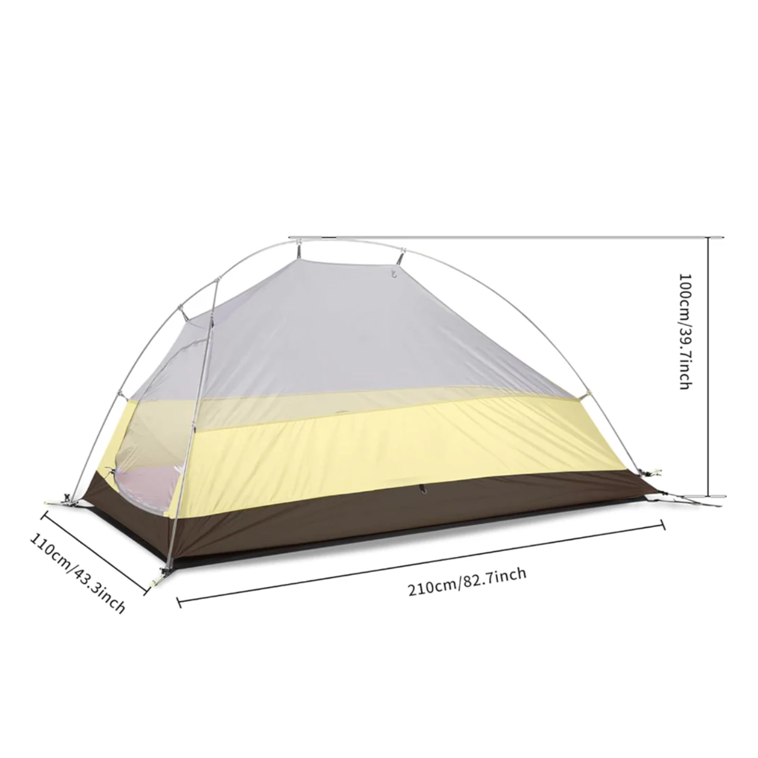 ALPIN LOACKER Cloud Pro Up Zwei Personen und EIN Personen Zelt Ultraleicht I Zweimannzelt und Einmannzelt I Leichtes Trekkingzelt I Bikepacking Kuppelzelt