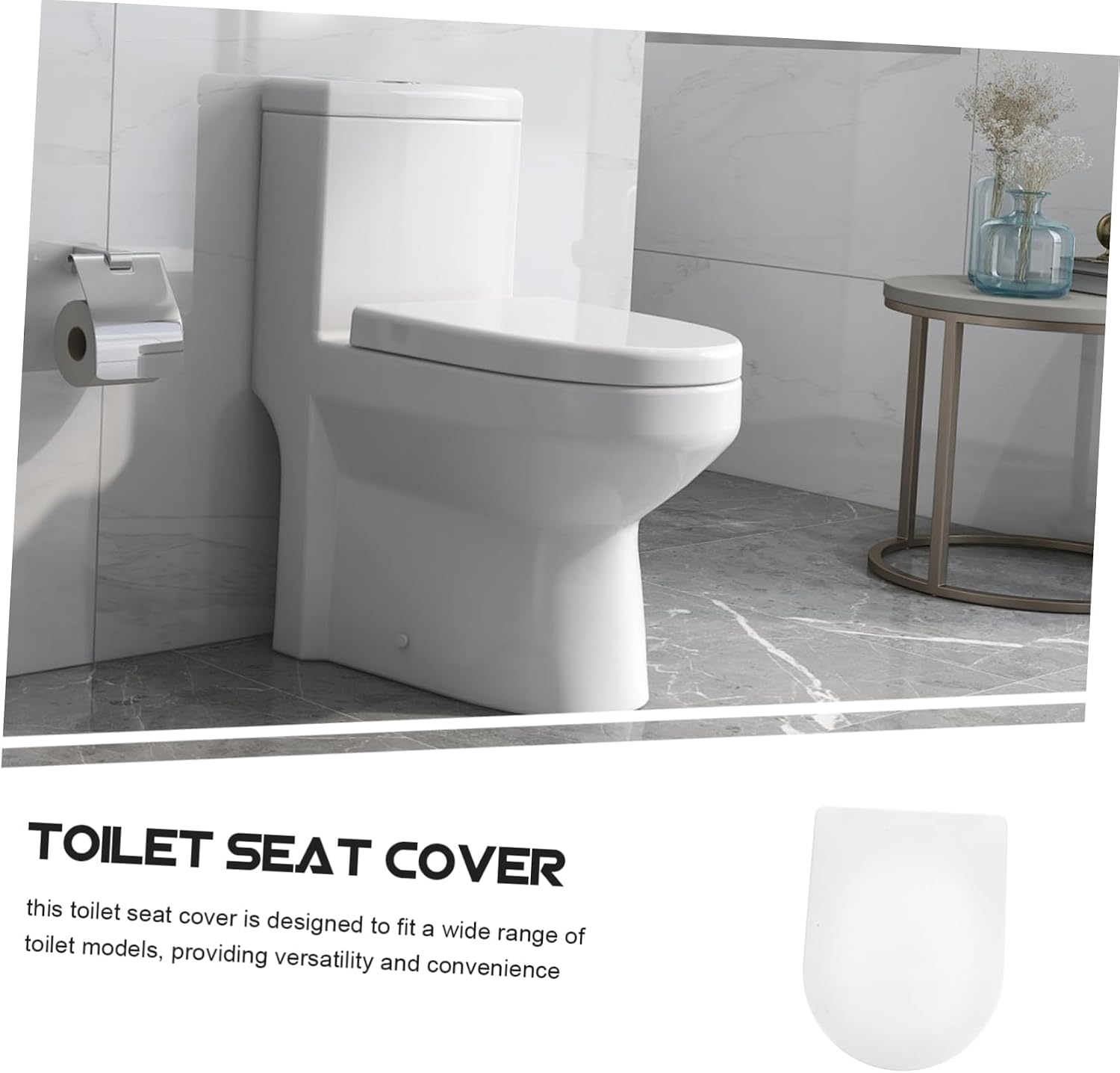 Plastic Toilet Seat Lid Cover Universal Fit Easy to Clean Bathroom Accessories