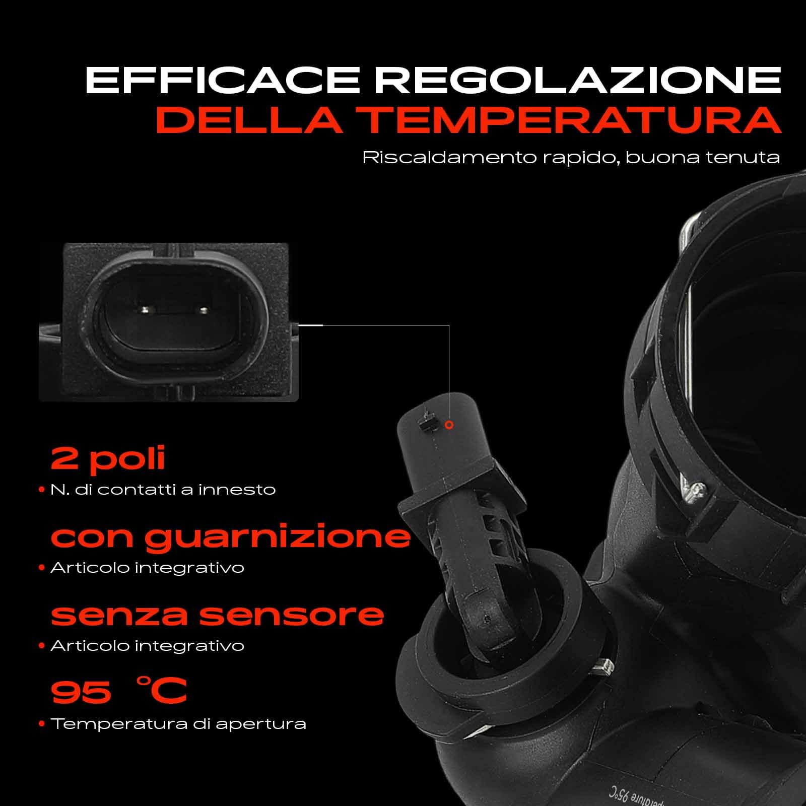 Frankberg Alloggiamento termostato 95°C 6542000115 A6542000115 | Compatibile con: Sprinter 3-T Box B910, GLC X253, Classe E Coupé C238, GLE V167, Autobus Sprinter 35-T B907, Sprinter 35-T