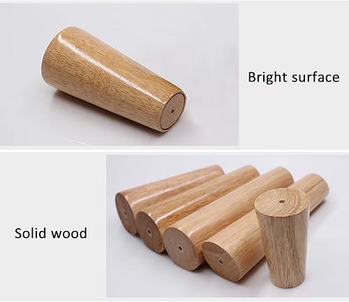 Miniatura 3 de Patas de muebles de roble macizo de mediados de siglo, patas de mesa de centro con rosca M8, de 6 a 27.6in, para mesita de noche, zapatero, tocador,