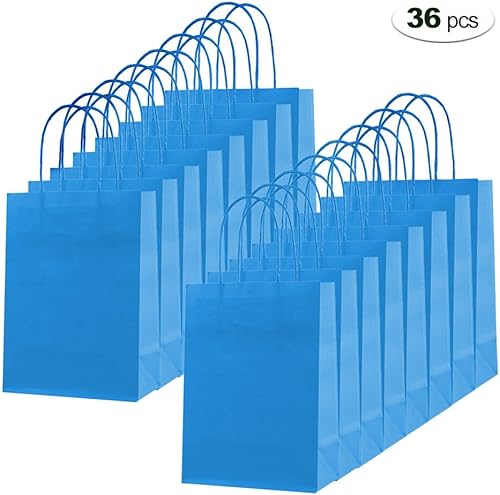 Miniatura 2 de Bolsas de regalo coloridas con asa, bolsas de dulces, galletas, juguetes, bolsas de embalaje de papel kraft con asa, bolsa de recuerdos de fiesta