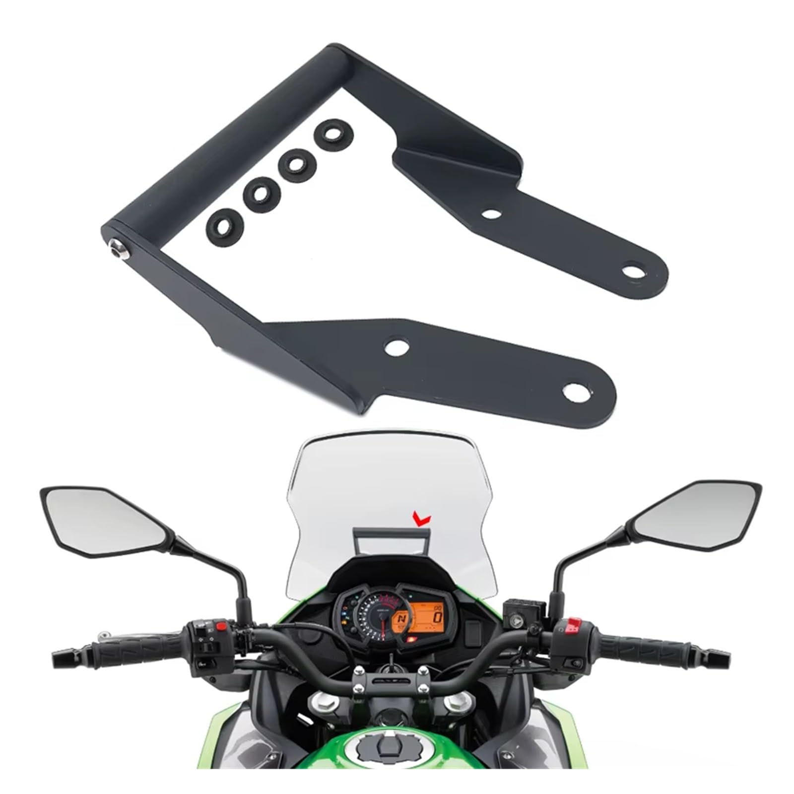 pour Kawasaki pour Versys-x 250 2017-2021 Barre De Support Moto Navigation GPS Leviers Téléphone Guidon Support Guidon Moto GPS