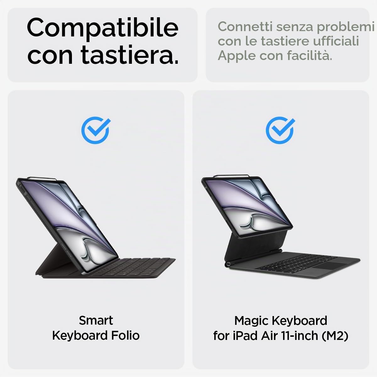 Spigen Cover Enzo Aramid Compatibile con iPad Air 11 pollici M4/M3/M2 (2026/2025/2024) 8/7/6 Generazione, Custodia per iPad Air 10.9 pollici 5/4 Generazione (2022/2020) - Nero
