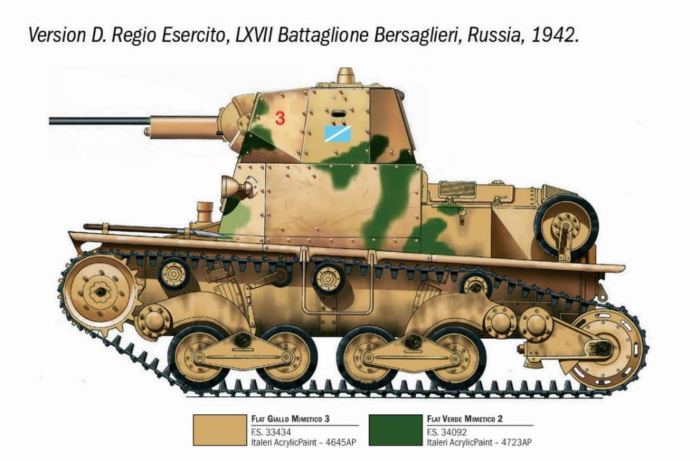 Italeri 96553 1:35 Carro Amato L6/40, Modellbausatz Militärflugzeug