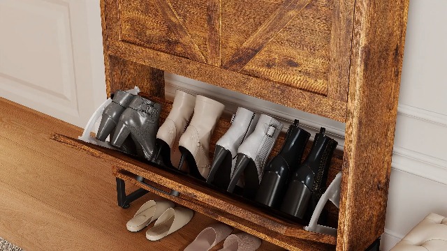 ☆ Muu Amazon.com: MU Shoe Storage Cabinet with 2 Flip Drawers