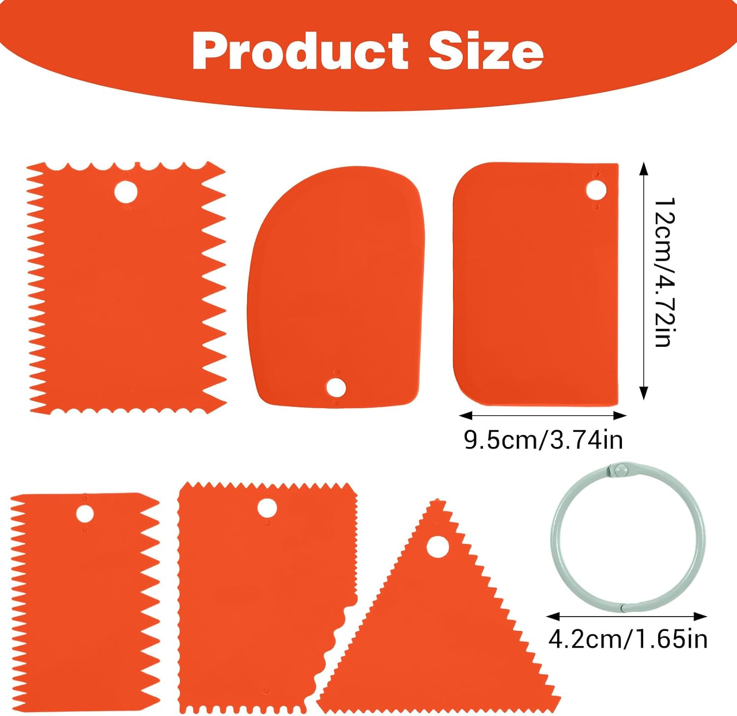 6Pcs Notched Epoxy Spreaders Trowel for Adhesives | Epoxy Resin Spreader Tool Plastic Adhesive Spreader Glue And Paste Spreaders Scraper Applicator Flexible Spackling Tool, Red