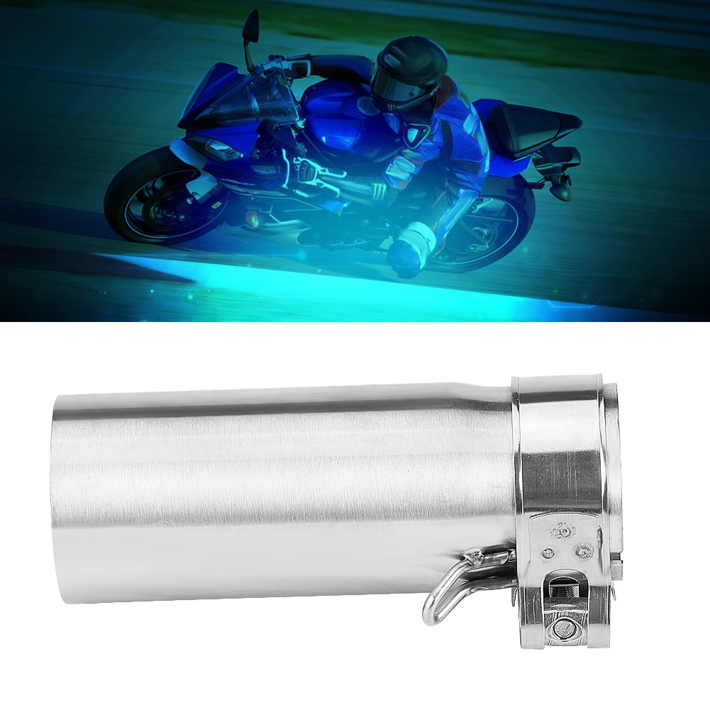 Qiilu Moto systèmes d'échappement Extrémités de tuyau, Connecteur d'adaptateur de tuyau de liaison intermédiaire d'échappement de moto de 51mm pour YZF-R6 2006-2014