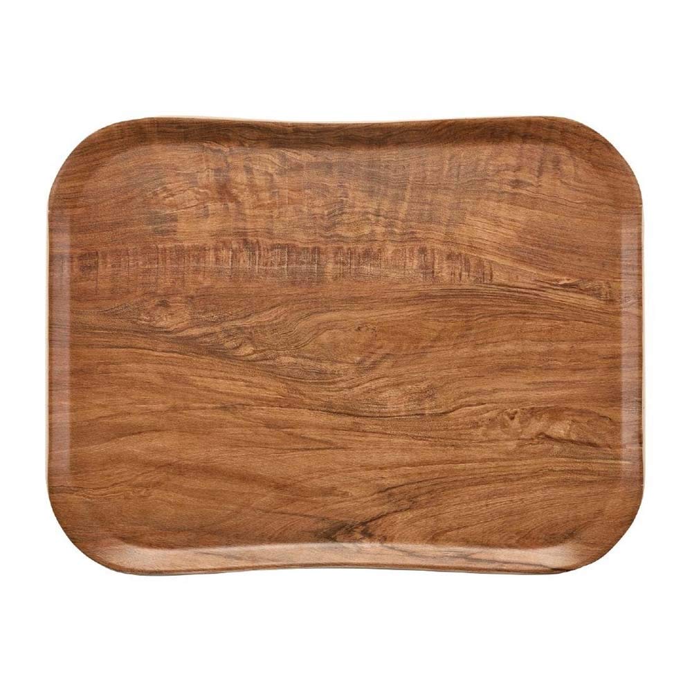 Cambro Plateau grain de bois FE490 en polypropylène Versa, 15 mm x 460 mm x 360 mm, marron olive