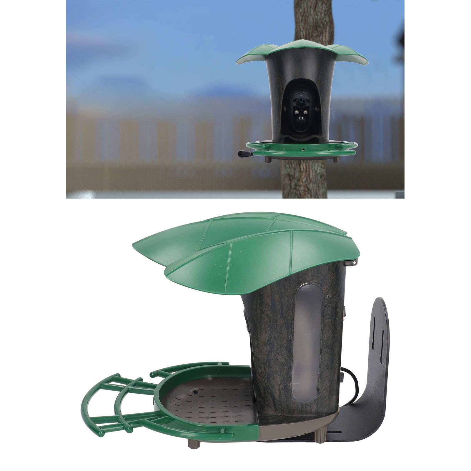 Cámara de Alimentador de Aves Inteligentes, IA con Energía Solar 4G HD Identifique la Cámara de Observación de Aves con Notificación en Tiempo Real para Más de 6000 Especies de