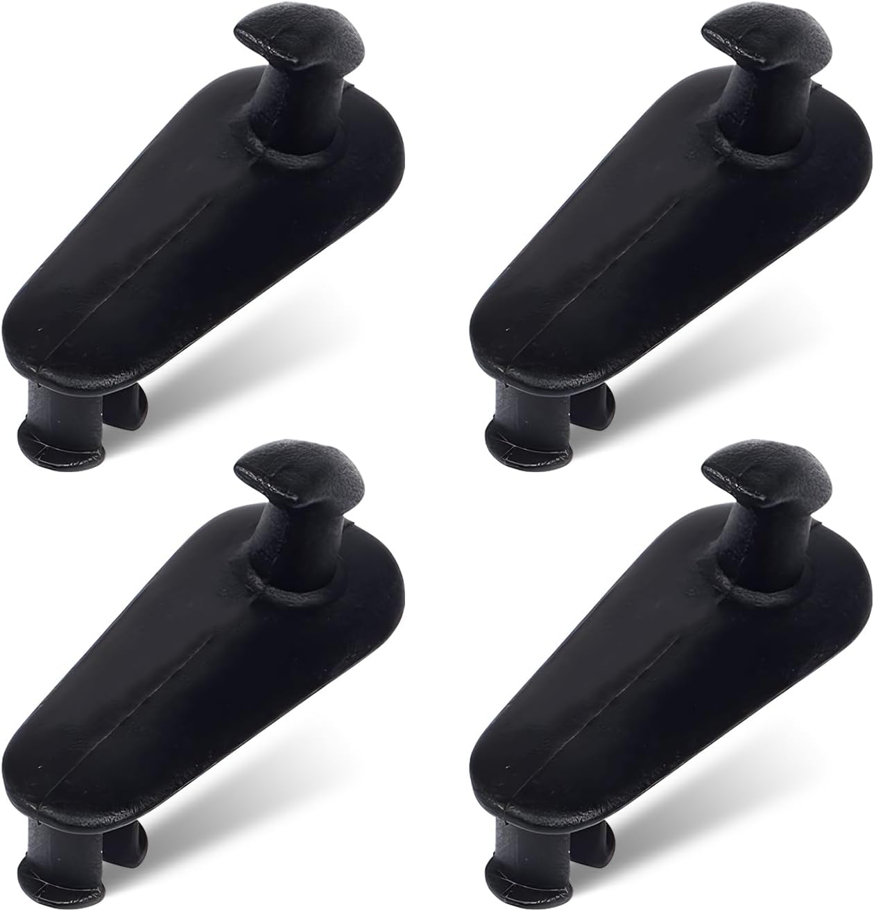 4 PCS Car Floor Mat Clips, 1.85In x 0.51In x 0.71In Waterproof Durable Vehicle Cargo Fastener, Universal T117 Automotive Cargo Mat Clip Accessories for Truck SUV Car (Black)