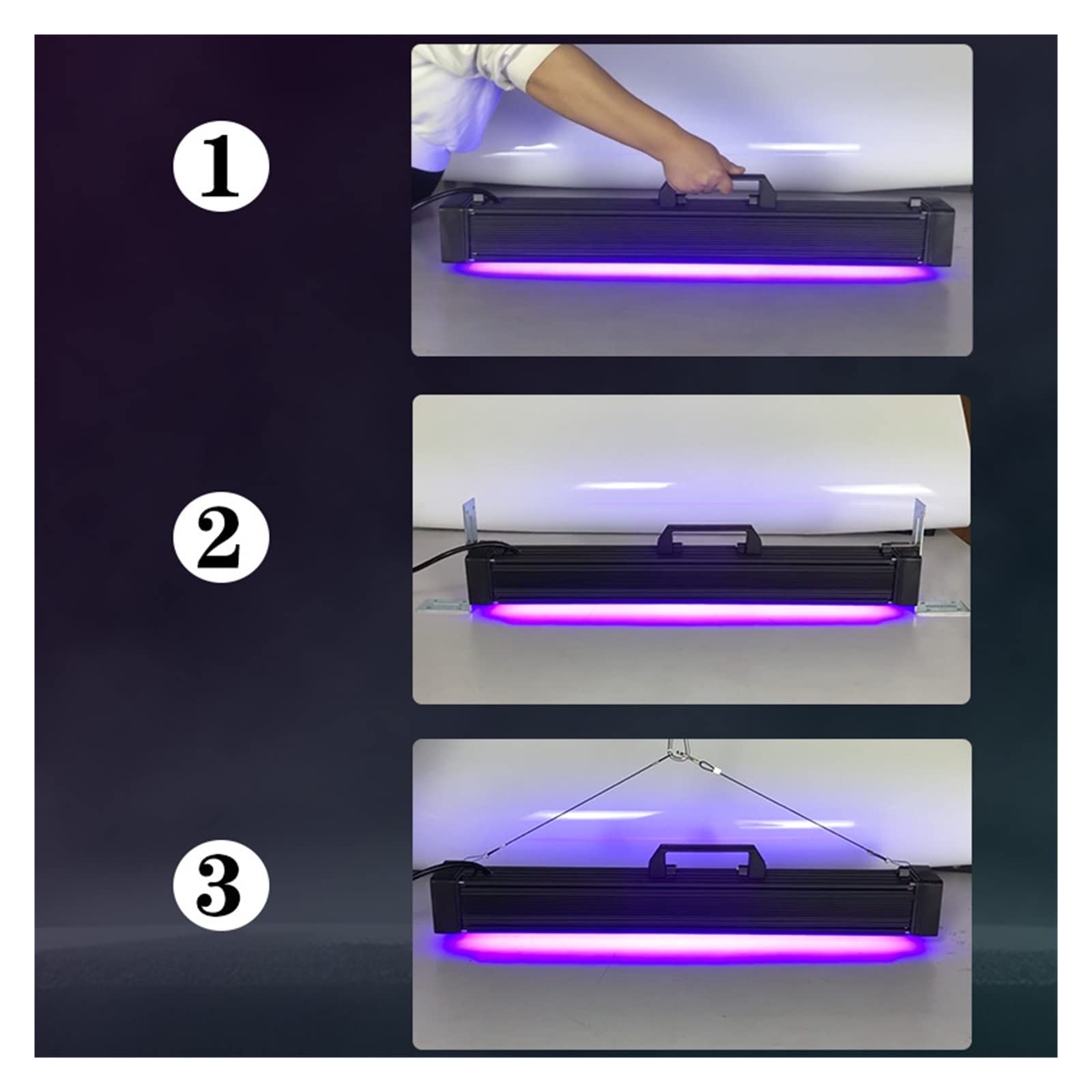 Lampa UV, Bar Led UV GEL Lampa utwardzająca High Power Ultrafioletowe czarne światło Maszyna do drukowania oleju Szklana farba atramentowa Sitodruk
