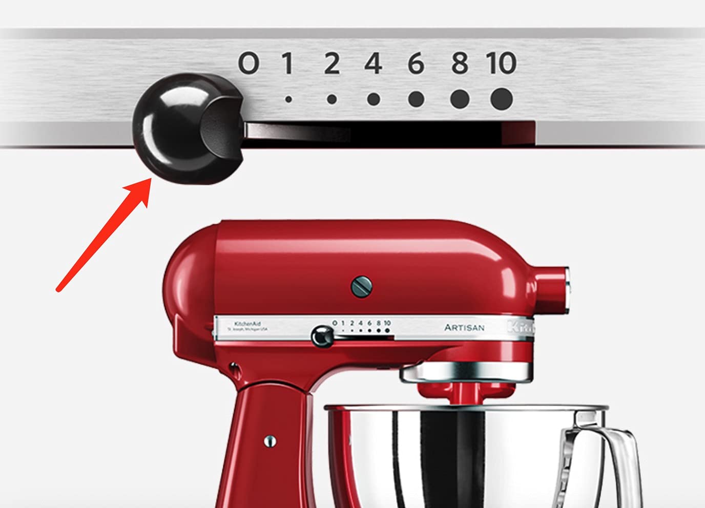 Pokrętło regulacji prędkości miksera Część zamienna Plastikowa dźwignia Blokady Zestaw czarnych gałek do mikserów stojących KitchenAid