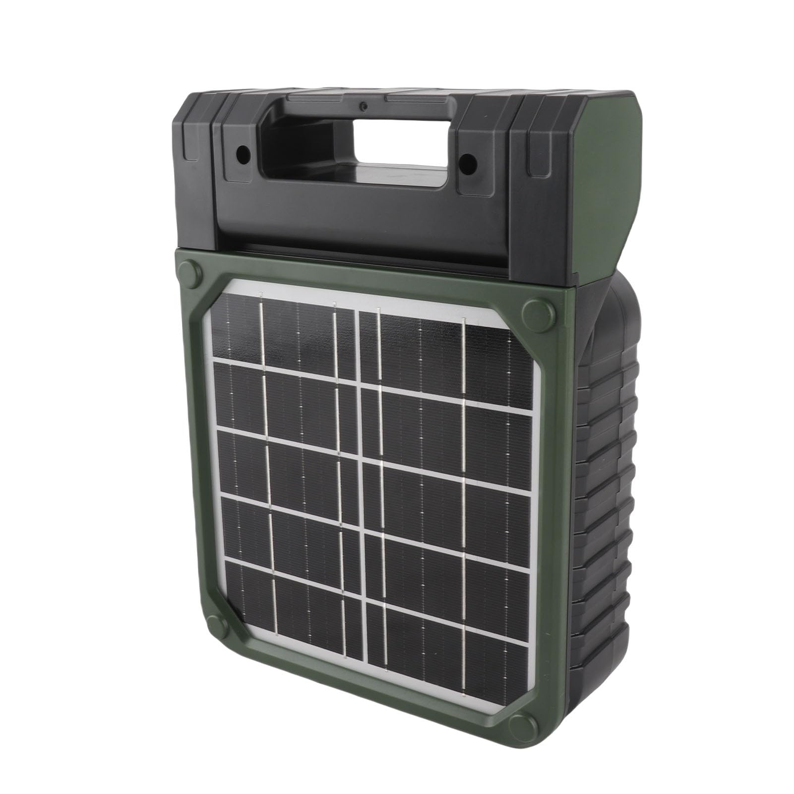 Yctze Ventilador Solar con Carga Tipo C, Batería de 5200mAh (GREEN)