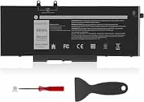 68Wh Laptop Battery Replacement For Dell Latitude 5401/5410/5411, 5501/5510/5511, Precision 3541/3551, Inspiron 7706 & 17 7500/7506 2-in-1 Black