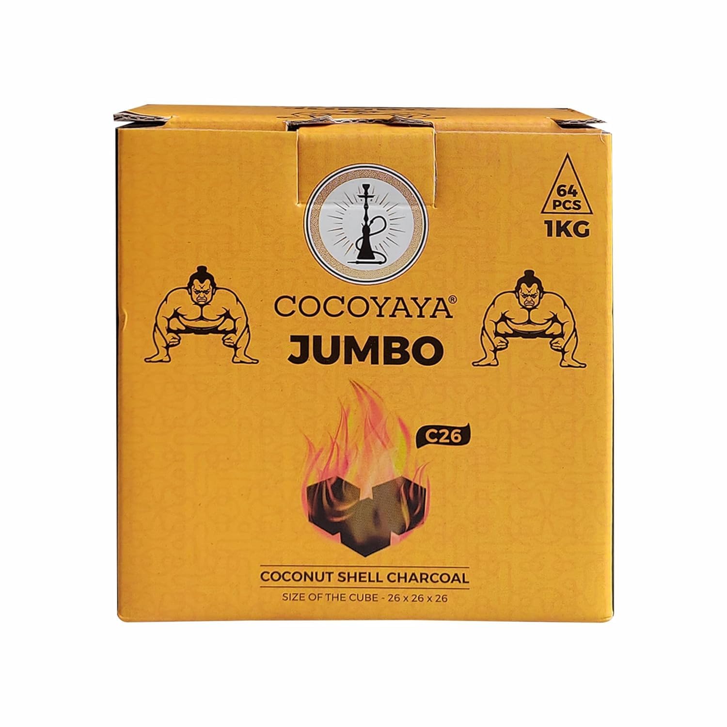 COCOYAYA Jumbo Coconut Charcoal for Hookah 1KG (64 Pcs) (B0CMJ2HXXN) Amazon Price History, Amazon Price Tracker