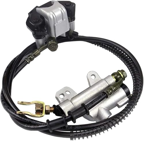 Miniatura 8 de Kit de eje trasero con ruedas delanteras/traseras 4.10-6, neumáticos llantas, conjunto de freno y cadena y piñón y kit de nudillos de dirección para