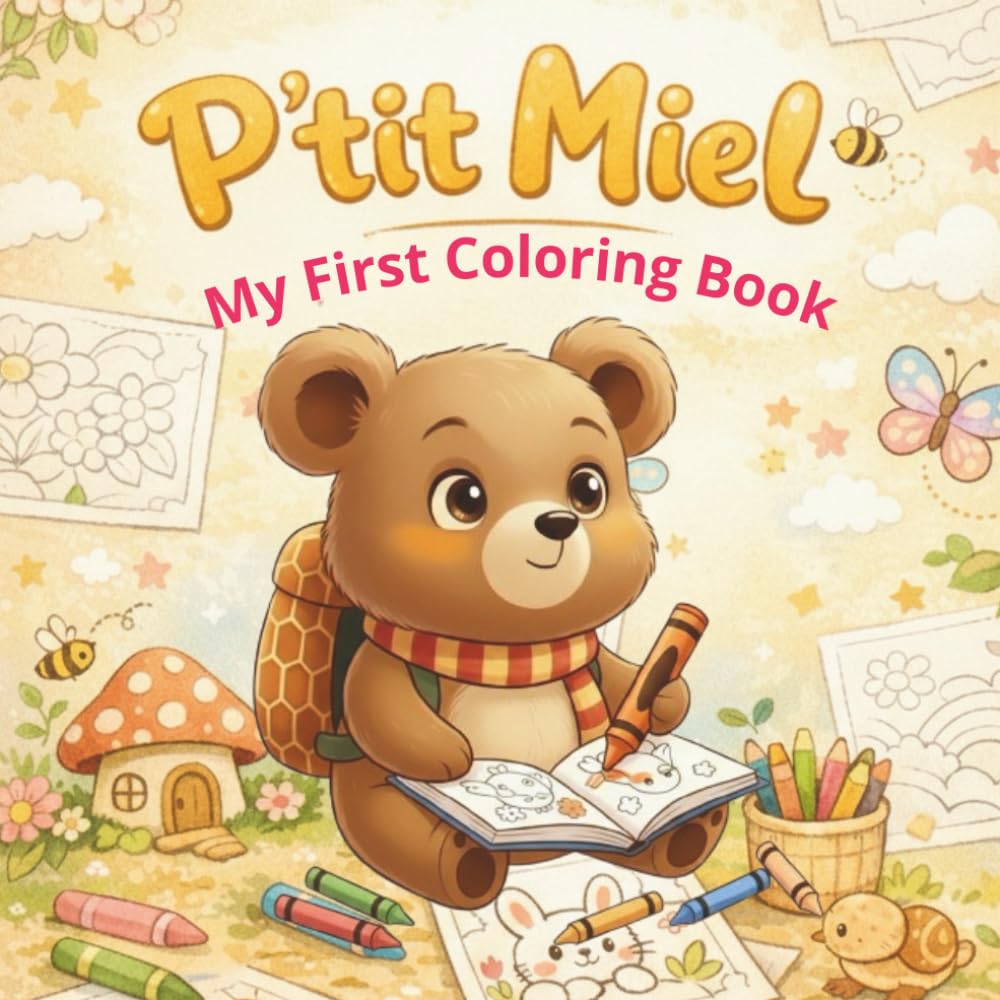 P’tit Miel – My First Coloring Book for Toddlers (Ages 2–4): 50 calming and creative illustrations for screen-free, peaceful moments