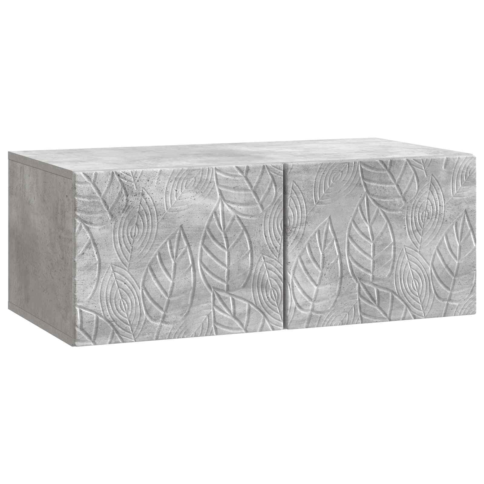 Mueble para TV montado en la pared, 78,5 x 41 x 30 cm, color gris hormigón