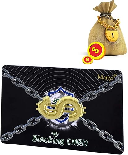 Miniatura 3 de 5 tarjetas de bloqueo RFID, protección completa de cartera y protector de bolso, bloqueador de tarjetas de crédito NFC sin contacto, Negro -, Moderno