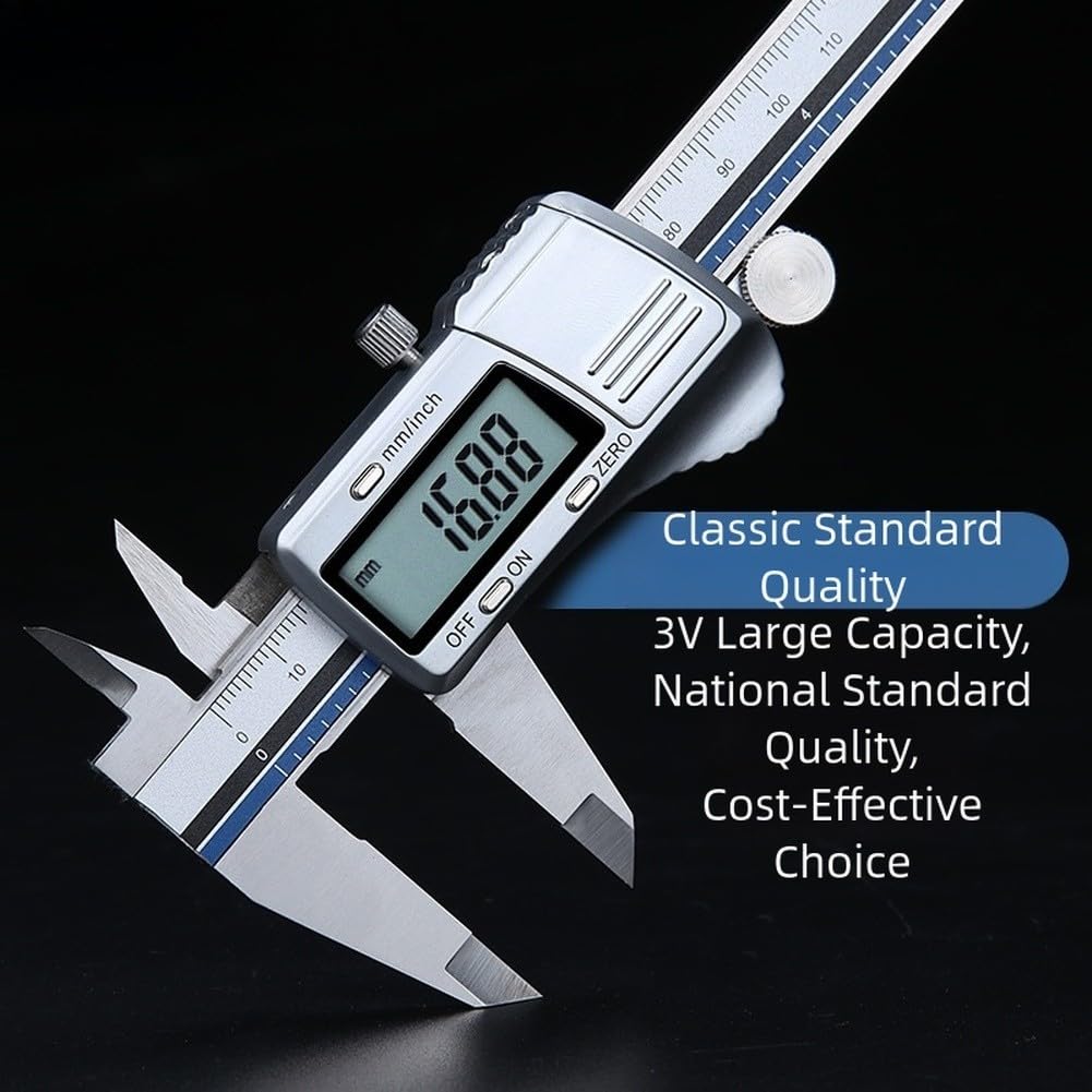 Calibre digital, precisión de acero inoxidable de 0,01 mm, para medición de taller y hogar (0-300 mm)