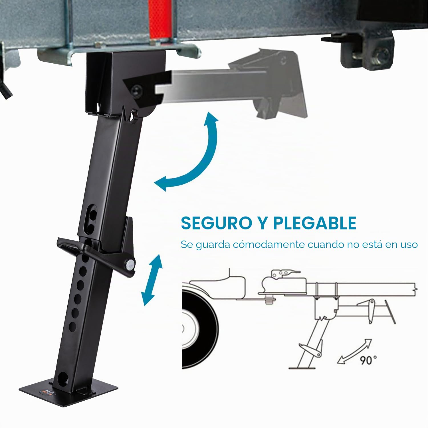 KATSU 2 Piezas Gatos Estabilizadores de RV para Remolque de Viaje 11-1/2" a 18", Capacidad de 1000 lbs, Soportes Estabilizadores Telescópicos Plegables para Remolque y Caravana