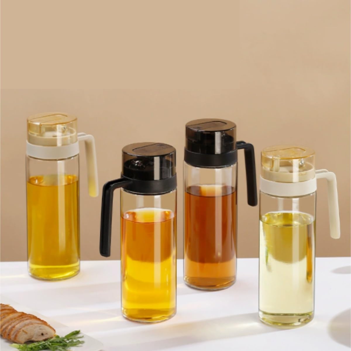 Dispenser per Salsa di Soia 2 Pezzi Bottiglia Di Olio Di Vetro Serbatoio Di Olio Da Cucina A Prova Di Perdite Non Appendere Bottiglia Di Olio Salsa Di Soia Aceto Contenitore Dell'olio