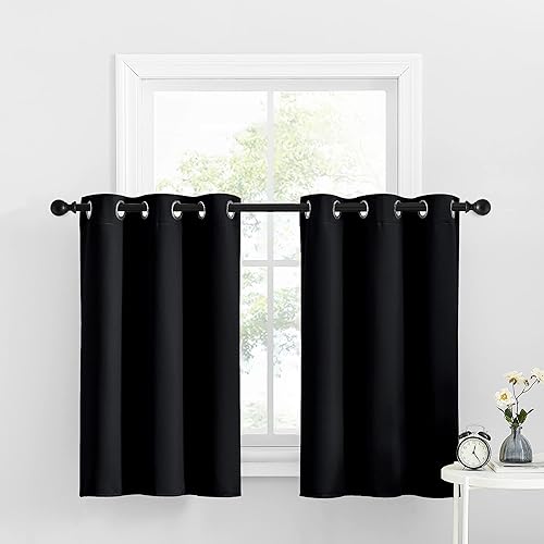 NICETOWN Cortinas opacas para tratamiento de ventana, cortinas de privacidad para oscurecer la habitación, cortinas de privacidad para cocina,