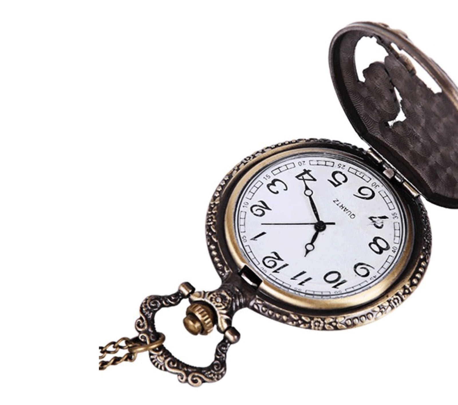 Reloj de Bolsillo, Reloj de Collar del Zodiaco Hueco Vintage Bolsillo 12, Reloj Colgante