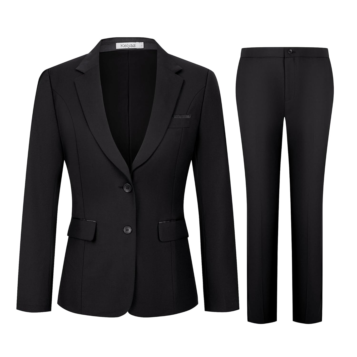 Womens 2 Piece Suit Lady 2 Button Business Work Office Slim Fit Blazer Jacket Pants Set
