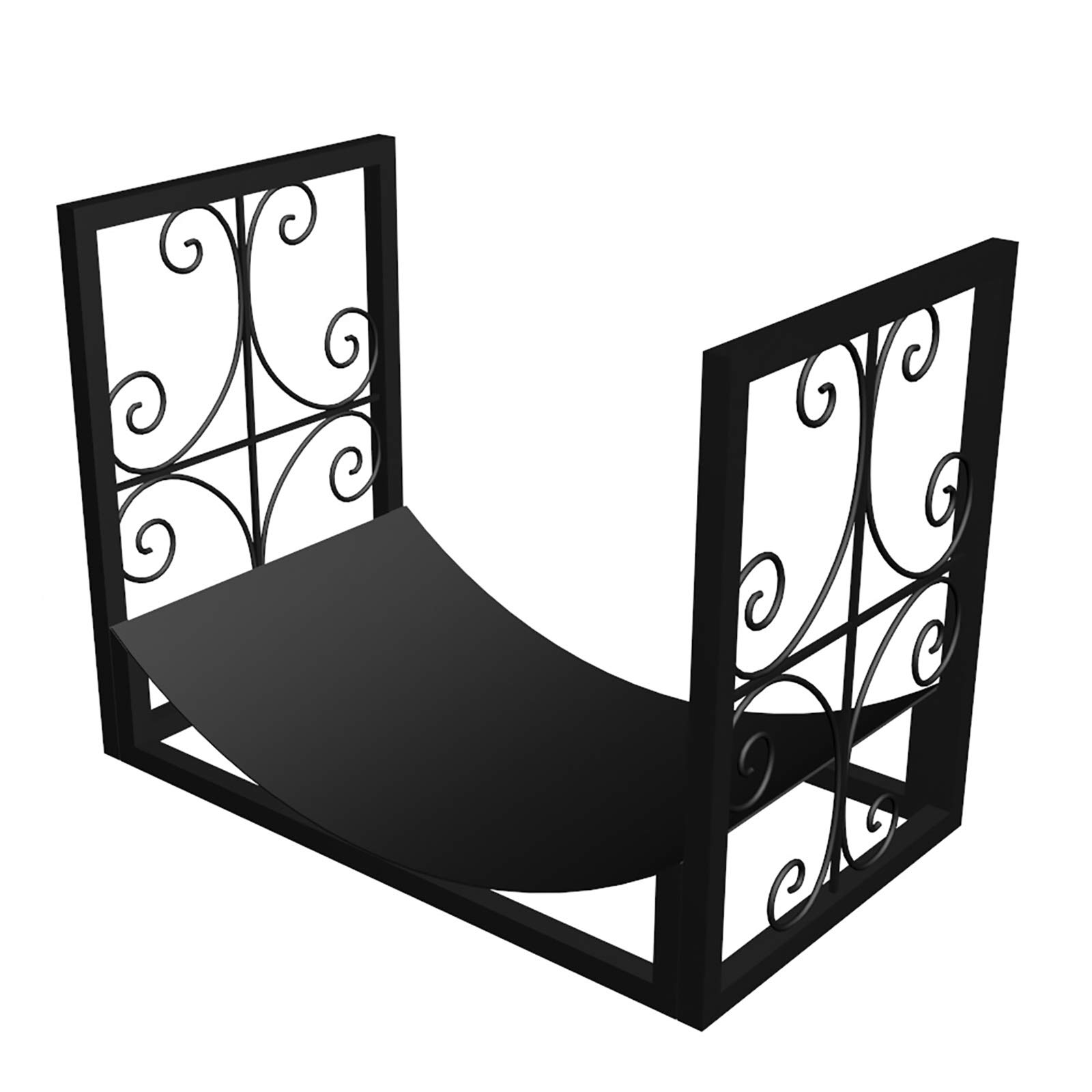 Średni Stojak Na Drewno Opałowe O Długości 2 Stóp, Do Użytku Wewnątrz/Na Zewnątrz/W Gospodarstwie Domowym, Wytrzymały, Żelazny, Czarny, Uchwyt Na Drewno Do Przechowywania