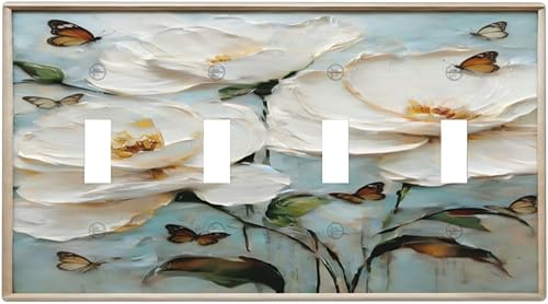 Miniatura 95 de Cubiertas Decorativas de Arte para Interruptores de Luz, Hojas de Otoño, Placa de Pared de Palanca Individual, Cubierta Decorativa de Interruptor,