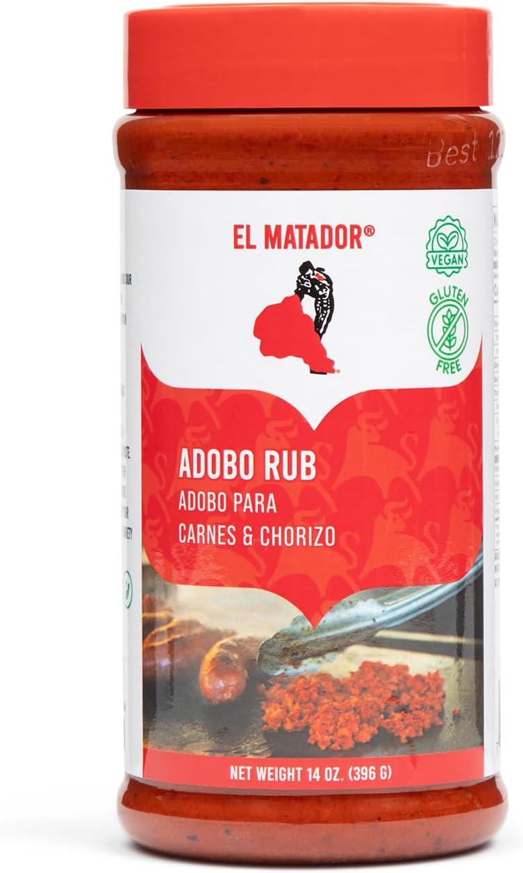 El Matador Adobo for Carne & Chorizo, 14 oz. - Authentic Mexican Meat Paste Marinade Concentrate - Vegan & Gluten-Free