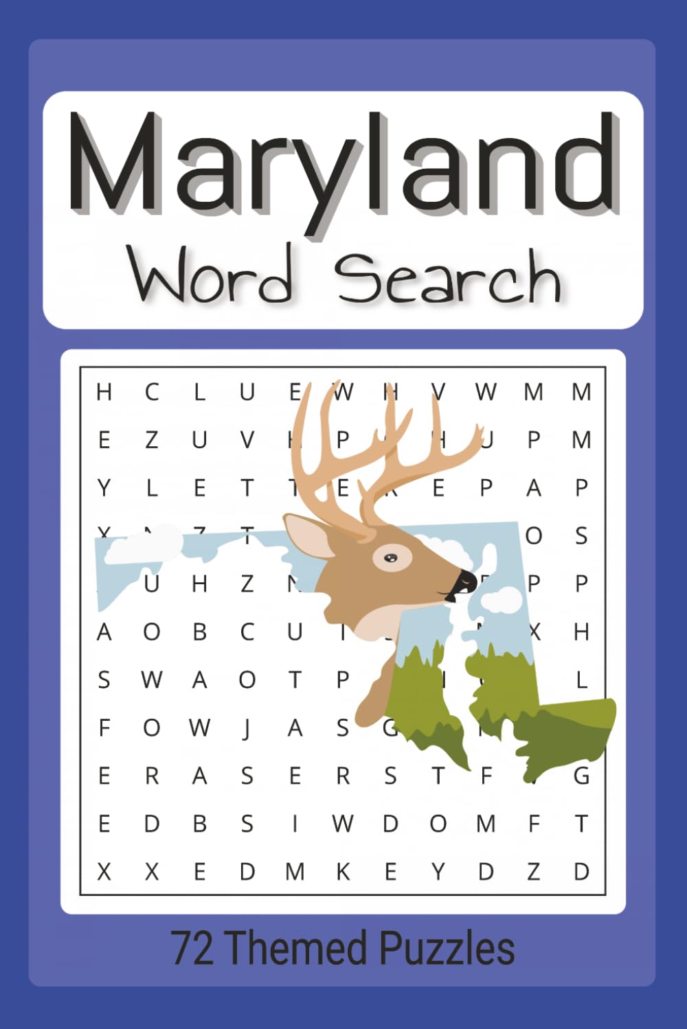 Maryland Themed Word Search Puzzle Book: Easy to Read Word Find