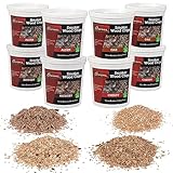 Camerons All Natural Extra Fine Cut BBQ Wood Chips - 2 Alder, 2 Cherry, 2 Oak, 2 Hickory (8 Pints, 0.473L ea)- Sawdust Shavings for Smoking Guns, Smokers, Smoke Boxes, Grill- Barbecue Variety Gift Set