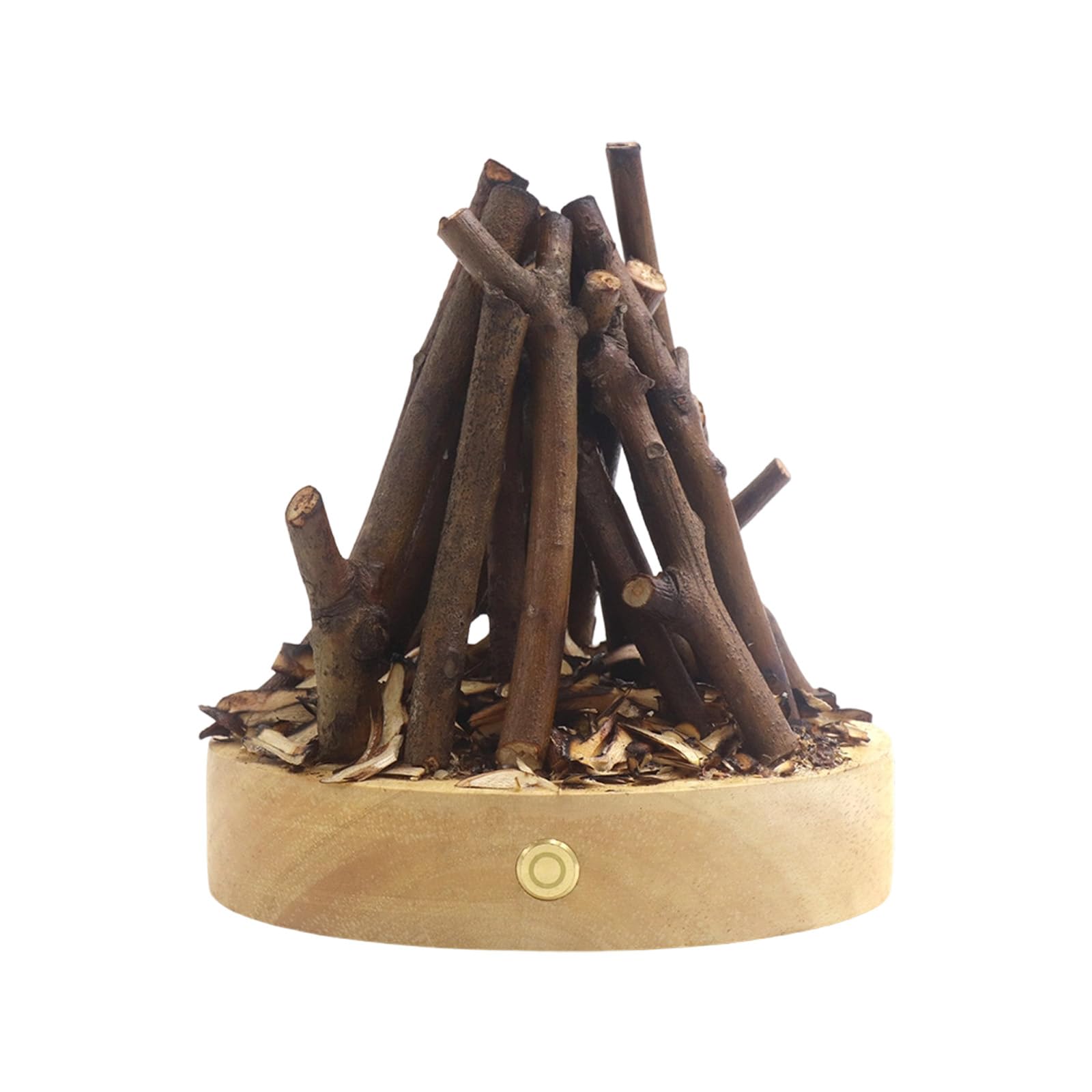 Kaeltsyn Rural LED Simulation Campfire Light Fireplaces Branches and Stones Materials with Immersive Sound Effects LED Flame Flicker