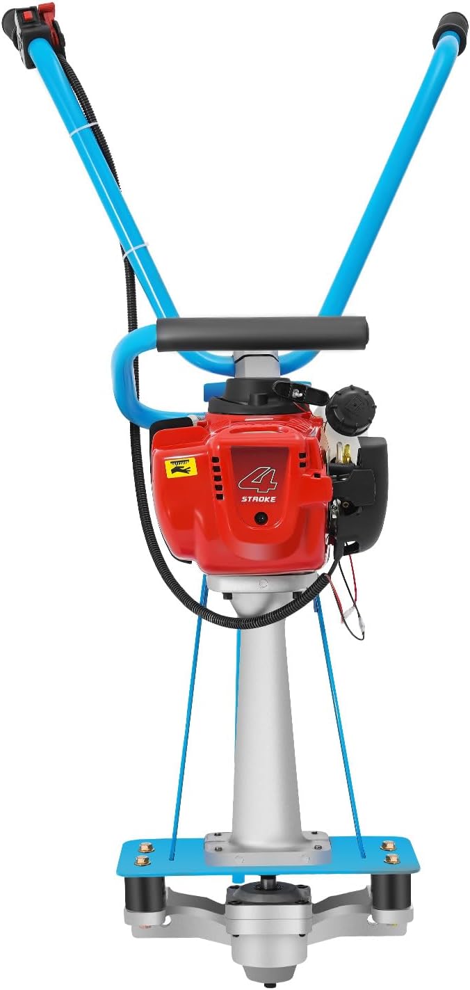 35.8CC Gas Powered Concrete Screed with 4-Stroke Engine, Vibrating Screed Machine with 573lbs Force, 9500-10000 VPM, Steel Frame Construction for Driveways, Slabs (Ruler Not Included)