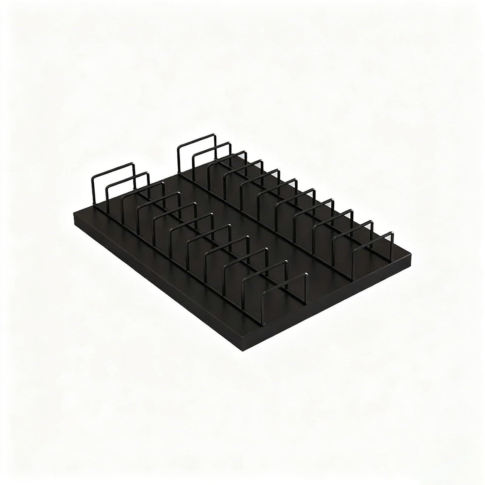 YNBSHGAA Tile Display Rack for Samples, 13x13.8x1in Desktop Organizer for Trade Shows Showrooms Retail Counters,Black-13x13.8x1in