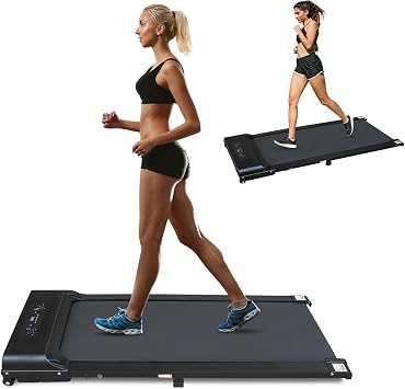 Under Desk Treadmill, 2 in 1 Under Desk Treadmill, 2.25HP Folding Electric Treadmill Walking Jogging Machine for Home Office, 265 lbs Weight Capacity