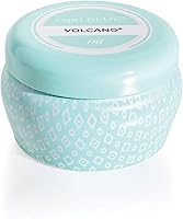 Vista 1 de Capri Blue Volcano - Mini vela perfumada en tarro de lata, mini velas impresas para el hogar perfumadas con frutas tropicales y cítricos azucarados