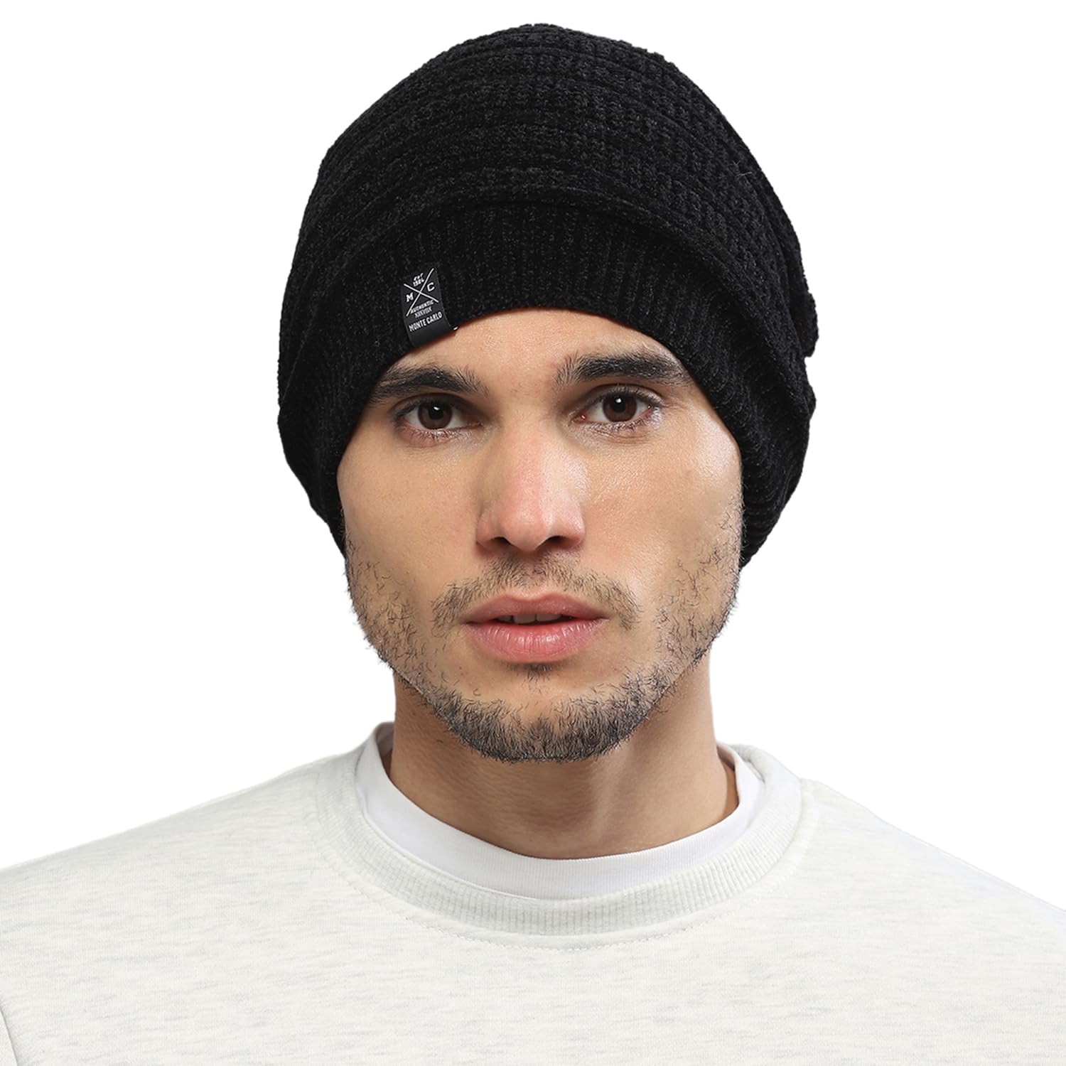 Mens Regular Fit Printed Cap | Soft Knitted Beanie Cap Soft Lightweight & Warm | Warm Woollen Beanie Hat for Men (Pack of 1)-image-21
