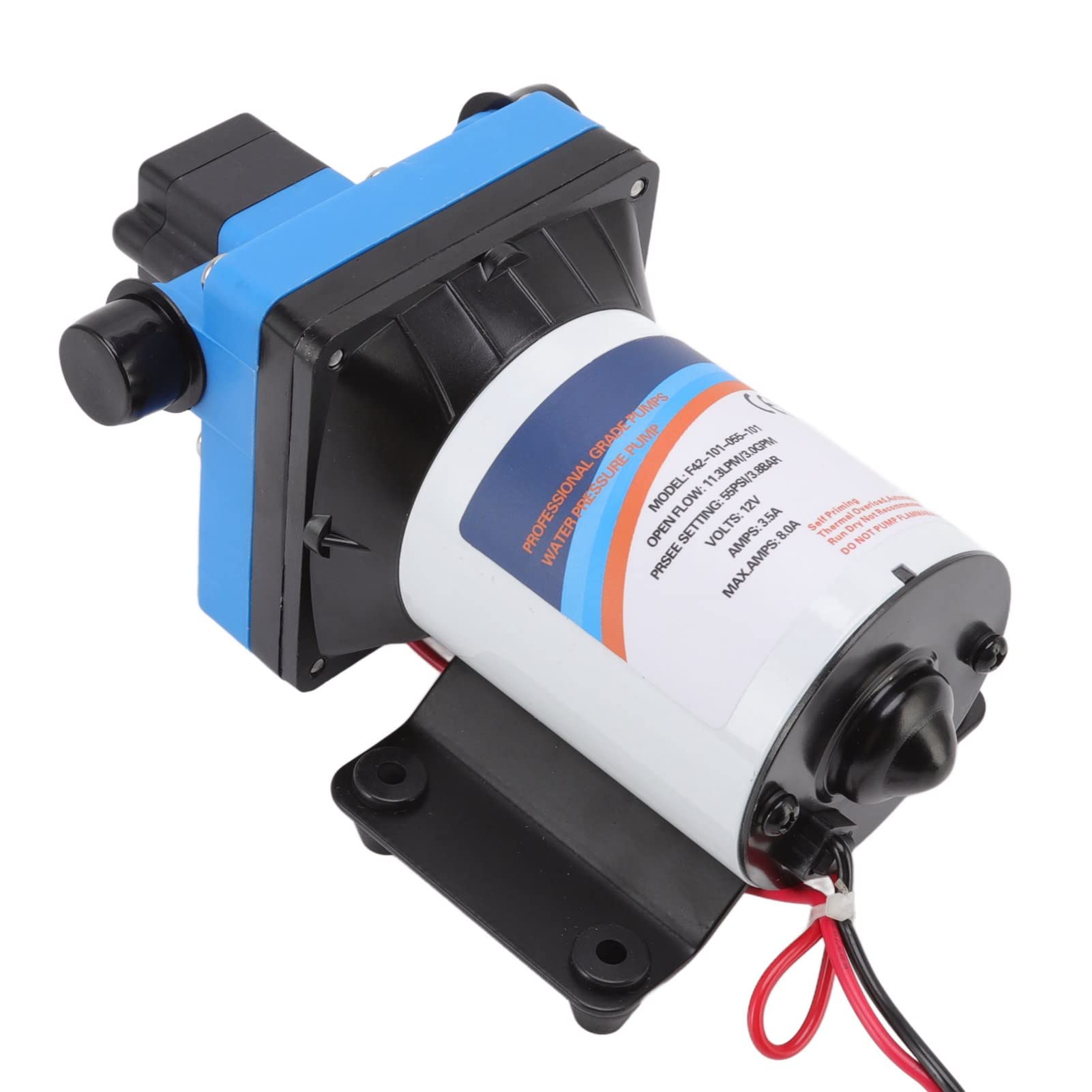 Eujgoov Bomba de Agua para Vehículos Recreativos de 12 V, Bomba de Agua para Vehículos Recreativos con Placa de Hierro, Bomba de Agua para Vehículos Recreativos de 12 V, Rosca Externa