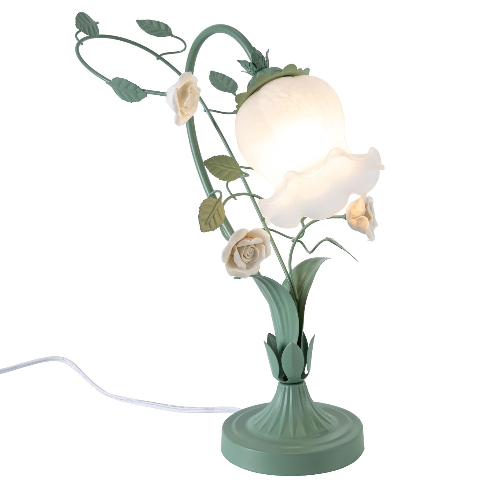 JAJADAH Modern Flower Desk Lamp, Rose Flower Table Reading Lamps, Lily ...