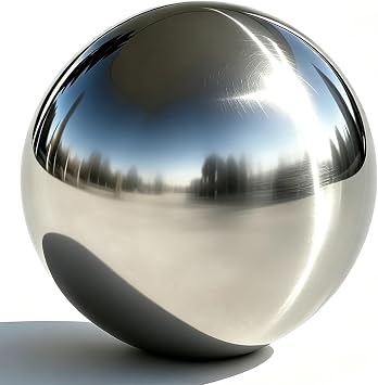 4 Inch/100mm Stainless Steel Hollow Ball Smooth Gazing Mirror Ball for Decorating Home and Garden