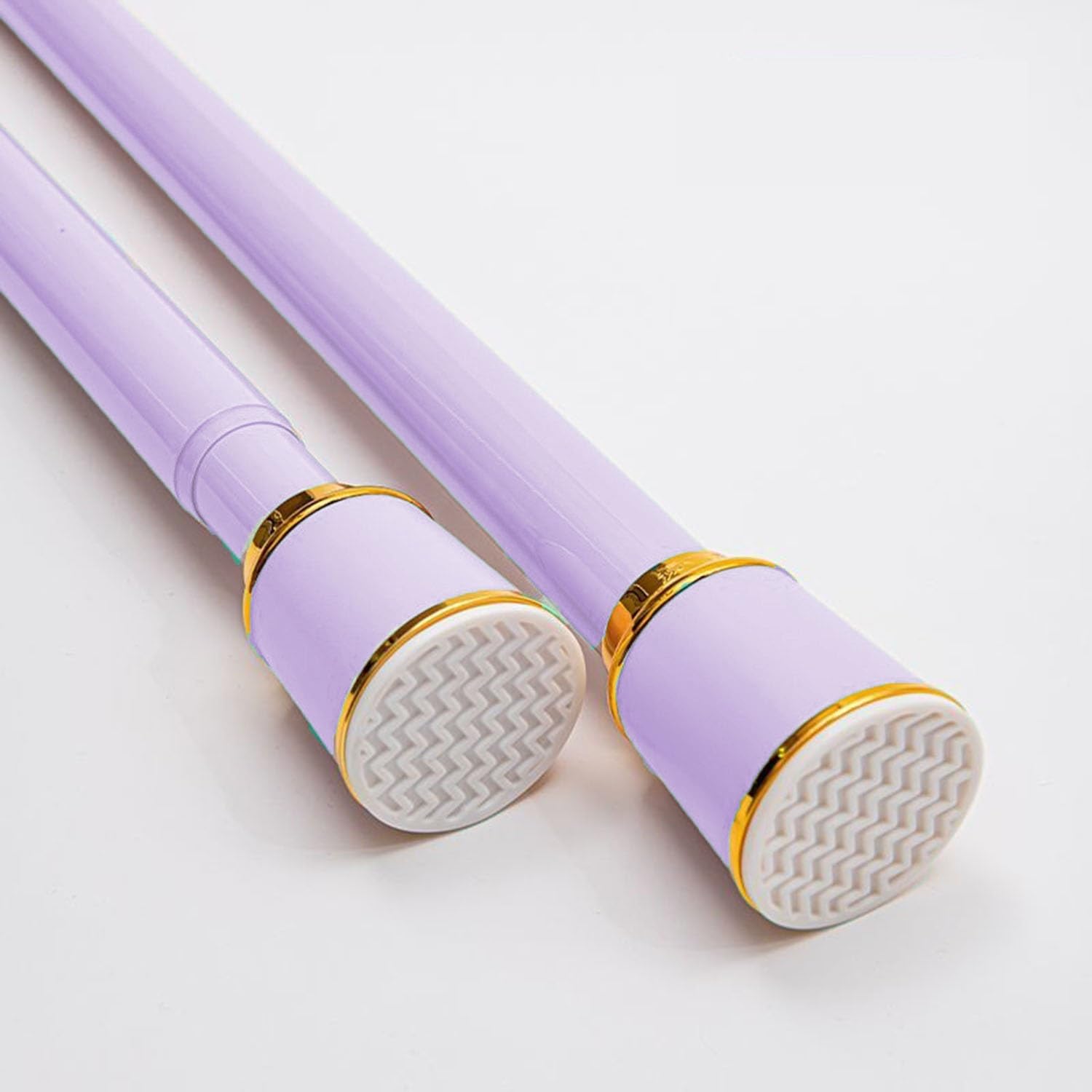GLDYTVF Adjustable Shower Curtain Rod 40-500cm - Sturdy No-Drill Room Divider for Bedroom Bathroom & Balcony - Purple for 0.4m-0.55m Windows Easy Installation