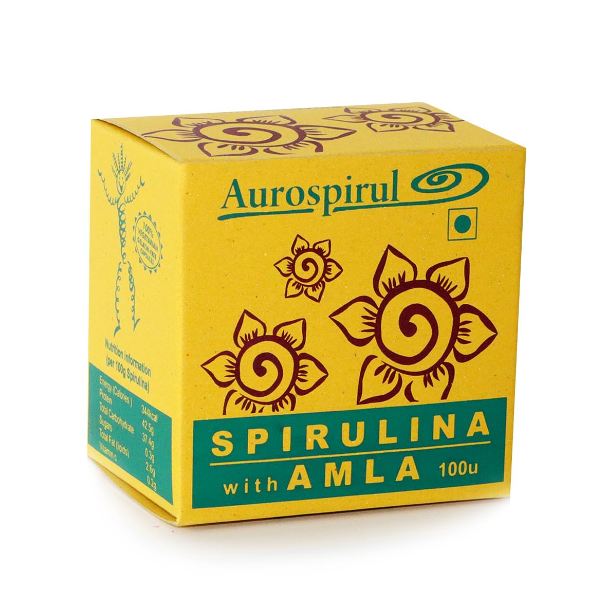 Sun-Dried Spirulina-Amla – 100 Veg Capsules (Pack of 1)