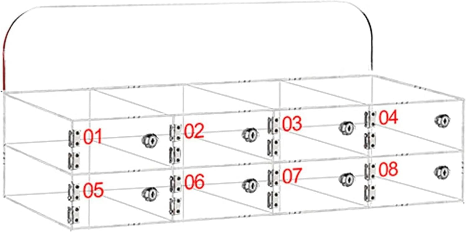 Mobile Phone Storage Box Transparent Acrylic Mobile Phone Security Locker with Key,Clear Acrylic Cell Phone Storage Locker with Locks & Keys, Wall-Mounted 8-Slot Cell Phone Cabinet for Class