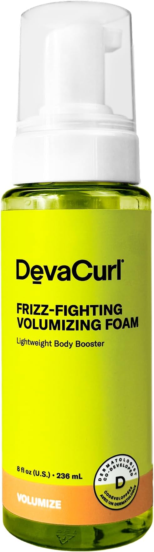 DevaCurl Frizz-Fighting Volumizing Foam Lightweight Body Booster, Superfruits, 8 fl. oz.