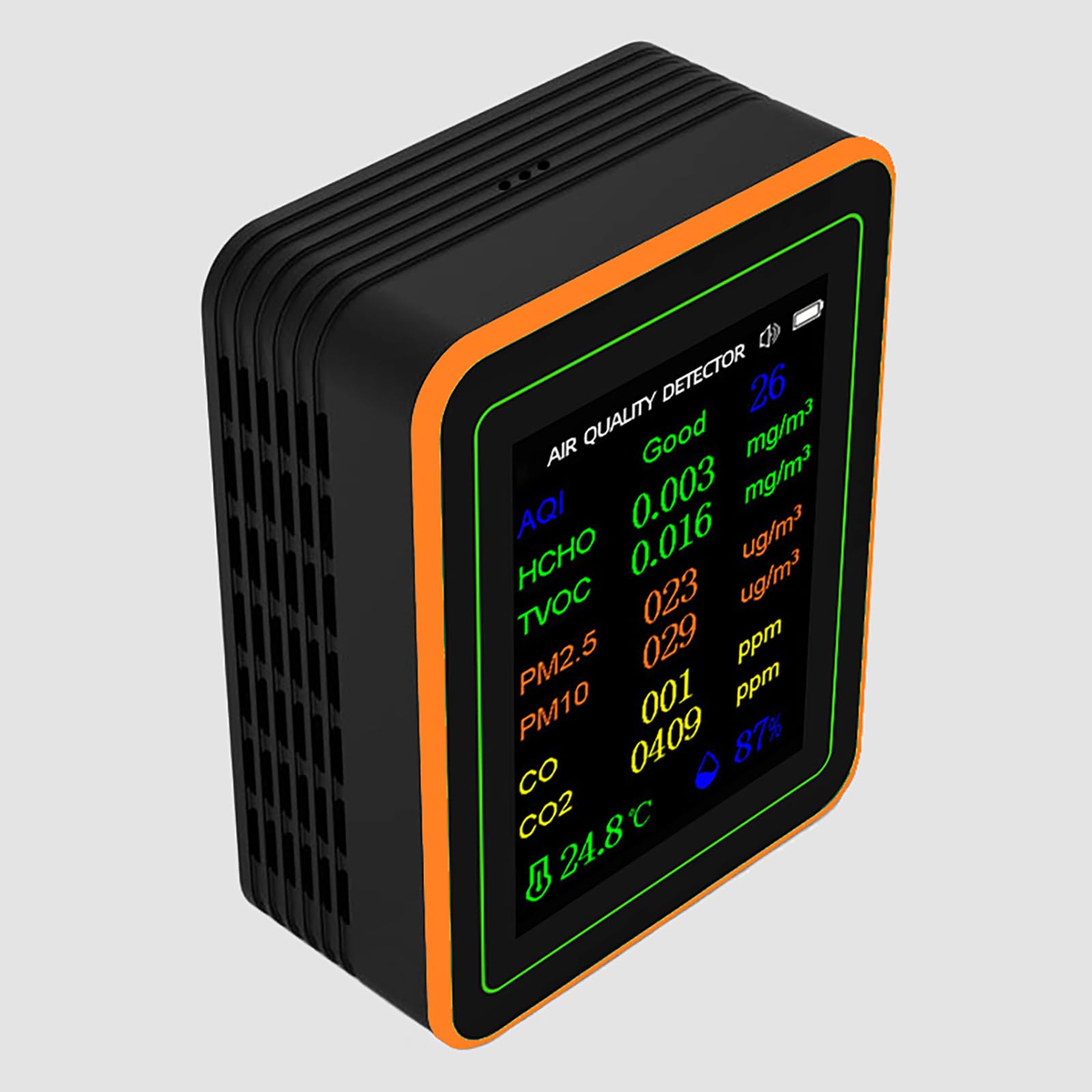 HCHO TVOC Tester CO2 Detektor powietrza z brzęczykami do domowego miernika zanieczyszczenia powietrza Tester wielokrotnego ładowania